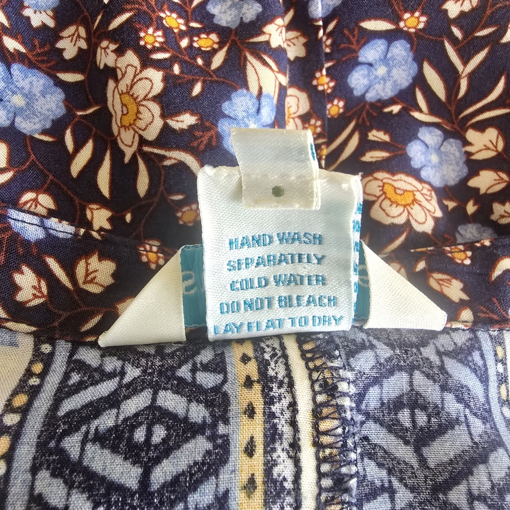 Sundance Simona Patchwork Boho Peasant Floral Min… - image 9